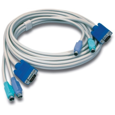 Trendnet TK-C10 PS/2 VGA M/M KVM tkábel 3m szürke kábel és adapter