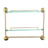  TRENDY'S fürdőszobai polc, dupla, falra szerelhető, 50x46 cm, antik bronz