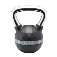 Trendy Kettlebell, füles súlyzó, fekete-króm, 12 kg, Trendy Premium kettlebell