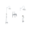 TRENDY S Három funkciós fehér matt színű zuhanyrendszer TRENDY S