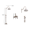 TRENDY S Három funkciós szatinált rozsdamentes acél zuhanyrendszer TRENDY S