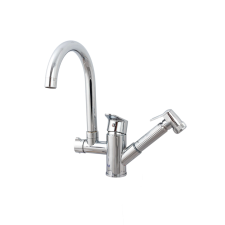 TRENDY S mosdócsaptelep, hengeres kivitel, pultra szerelhető, fekete-króm csaptelep