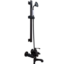 TRENDY S TRENDY'S Kád Csaptelep, zuhanyzó szettel, antik fekete csaptelep