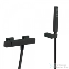 Tres CUADRO EXCLUSIVE zuhany csaptelep, zuhanyszettel, matt fekete 00716703NM csaptelep
