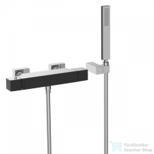 Tres SLIM EXCLUSIVE Termosztátos kádtöltő csaptelep, fekete/króm 20217409NE csaptelep