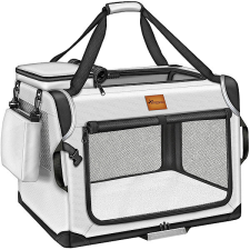 Tresko Přepravka pro psy a kočky 70 × 52 × 52 cm, světle šedá szállítóbox, fekhely kutyáknak