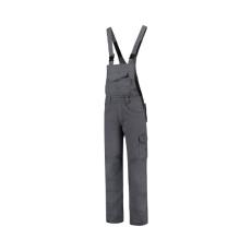 TRICORP Kantáros munkanadrág unisex Dungaree Overall Industrial T66 convoy gray S méret