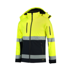 TRICORP Softshell kabát unisex Bi-color EN ISO 20471 Softshell T52 fluoreszkáló sárga 3XL méret