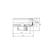 Tricox PPs/Alu ellenőrző egyenes idom 80/125 mm hűtés, fűtés szerelvény