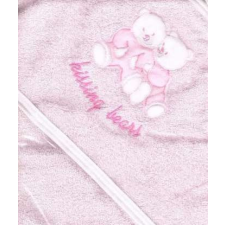 Trimex kapucnis frottír Fürdőlepedő - Macik 100x110cm #rózsaszín babatörülköző, kifogó