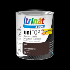 Trinát TRINÁT AQUA UNITOP MATT ZOMÁNCFESTÉK 0,75L, 8017 CSOKOLÁDÉBARNA zománcfesték