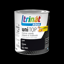 Trinát TRINÁT AQUA UNITOP MATT ZOMÁNCFESTÉK 0,75L, 9005 FEKETE zománcfesték