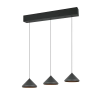 Trio Laguna matt fekete LED függesztett lámpa (TRI-336210332) LED 3 izzós IP20