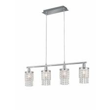 Trio Posh króm-átlátszó függesztett lámpa (TRI-R30764006) E14 4 izzós IP20 világítás