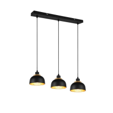 Trio Punch fekete-arany függesztett lámpa (TRI-R30813032) E27 3 izzós IP20 világítás