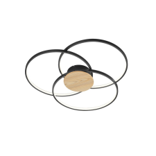 Trio Sedona fekete-natúr LED mennyezeti lámpa (TRI-673210332) LED 1 izzós IP20 világítás