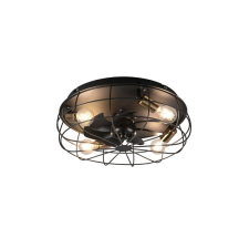 Trio Trondheim fekete mennyezeti ventilátoros lámpa (TRI-R61095032) E27 4 izzós IP20 világítás