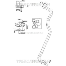 TRISCAN kis-/nagynyomású cső, klímaberendezés TRISCAN 9010 16018 autóalkatrész