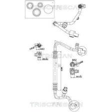 TRISCAN kis-/nagynyomású cső, klímaberendezés TRISCAN 9010 16029 autóalkatrész