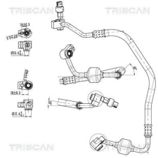TRISCAN kis-/nagynyomású cső, klímaberendezés TRISCAN 9010 16036 autóalkatrész