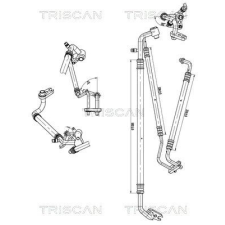 TRISCAN kis-/nagynyomású cső, klímaberendezés TRISCAN 9010 24003 autóalkatrész