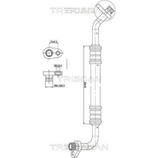 TRISCAN kis-/nagynyomású cső, klímaberendezés TRISCAN 9010 28002 autóalkatrész