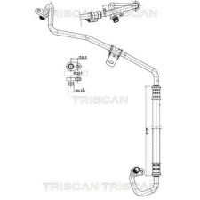 TRISCAN kis-/nagynyomású cső, klímaberendezés TRISCAN 9010 28021 autóalkatrész