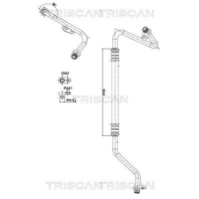 TRISCAN kis-/nagynyomású cső, klímaberendezés TRISCAN 9010 28075 autóalkatrész