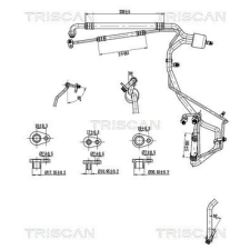 TRISCAN kis-/nagynyomású cső, klímaberendezés TRISCAN 9010 28101 autóalkatrész