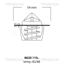 TRISCAN Termosztát, hűtőfolyadék TRISCAN 8620 34295 vízhűtő