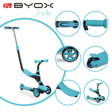 TRISTAR roller 3in1, szülőkarral, üléssel 20kg/50kgig TÜRKIZKÉK roller