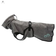  Trixie Bathrobe "S" - fűrdőköpeny (szürke,frottír) kutyák részére (40cm) kutyaruha