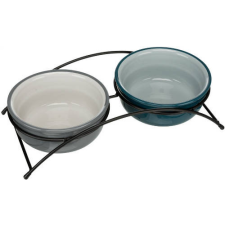 Trixie Ceramic Bowl Set - kerámia tál szett (petrol zöld/szürke) kutyák részére (2x0,25l /Ø13cm) kutyafelszerelés