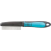 Trixie Comb, fine teeth - bontófésű sűrű fogazattal (türkizkék,fekete) kutyák részére (22cm)
