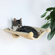 Trixie falra szerelhető plüss borítású bézs macskaágy (42 x 41 cm) szállítóbox, fekhely macskáknak