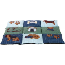 Trixie Fekhely több lapból álló macskás (patchwork) 80x55cm Kék/Zöld (TX-37069) szállítóbox, fekhely kutyáknak