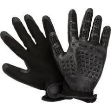 Trixie Fur Care Gloves, 1 pár - szőrápoló kesztyű (fekete) macskák részére (16x23cm) macskafésű