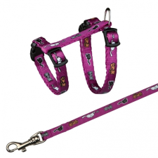 Trixie Hám És Póráz Cica Egérmintás 21-34cm/1,2m nyakörv, póráz, hám macskáknak
