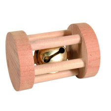 Trixie Játék Fából Henger Csengővel Rágcsálóknak 3.5×5cm játék kutyáknak