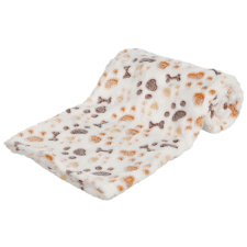 Trixie Lingo Blanket | Takaró (fehér/bézs mintás) kutyák részére - 100x75 cm szállítóbox, fekhely kutyáknak