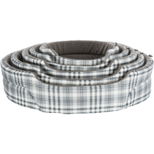 Trixie Lucky Bed | Ovális, peremes fekhely (szürke/fehér) kutyák részére - 55x45 cm szállítóbox, fekhely kutyáknak