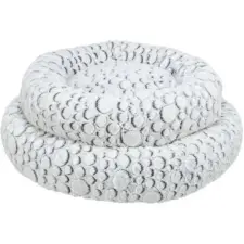Trixie Mila Bed - kerek, peremes fekhely (fehér/szürke) macskák részére (Ø50cm) macskabútor