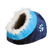 Trixie Minou Cave | Plüss barlang (sötétkék/világoskék) kutyák részére - 35×26×41 cm szállítóbox, fekhely kutyáknak