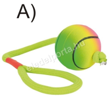 Trixie Neon habszivacs labda kötéllel játék kutyáknak