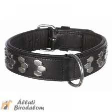 Trixie Nyakörv Active bőr csavarokkal L-XL 55-65cm/40mm fekete nyakörv, póráz, hám kutyáknak