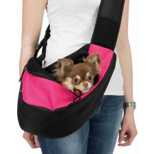 Trixie oldalt/elől hordható kis szállítótáska kutyáknak (50 x 25 x 18 cm | 5 kg-ig terhelhető | Rózsaszín) szállítóbox, fekhely kutyáknak