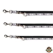 Trixie Reflect fényvisszaverő póráz, tappancsos szürke/fekete L-Xl2m/25mm nyakörv, póráz, hám kutyáknak