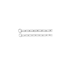 Trixie Semi-Choke Chain - félfojtó lánc (hosszúszemű) 46cm/3mm nyakörv, póráz, hám kutyáknak