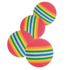 Trixie Set of Rainbow Balls - habszívacs játék (labda) macskák részére (4db/Ø4cm) játék macskáknak