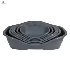  Trixie Sleeper Plastic Bed - műanyag fekhely (sötétszürke) kutyák részére (53x80cm) szállítóbox, fekhely kutyáknak